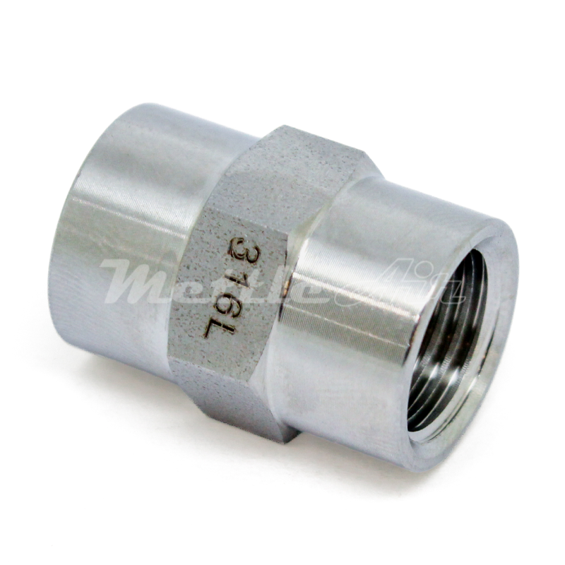 Stainless Steel 316L Female Coupling 1/4" BSPP (G) - 1/4" BSPP (G)