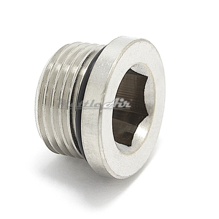 British Parallel Thread Brass Internal Hex Pipe Plug 1/8" BSPP (G)