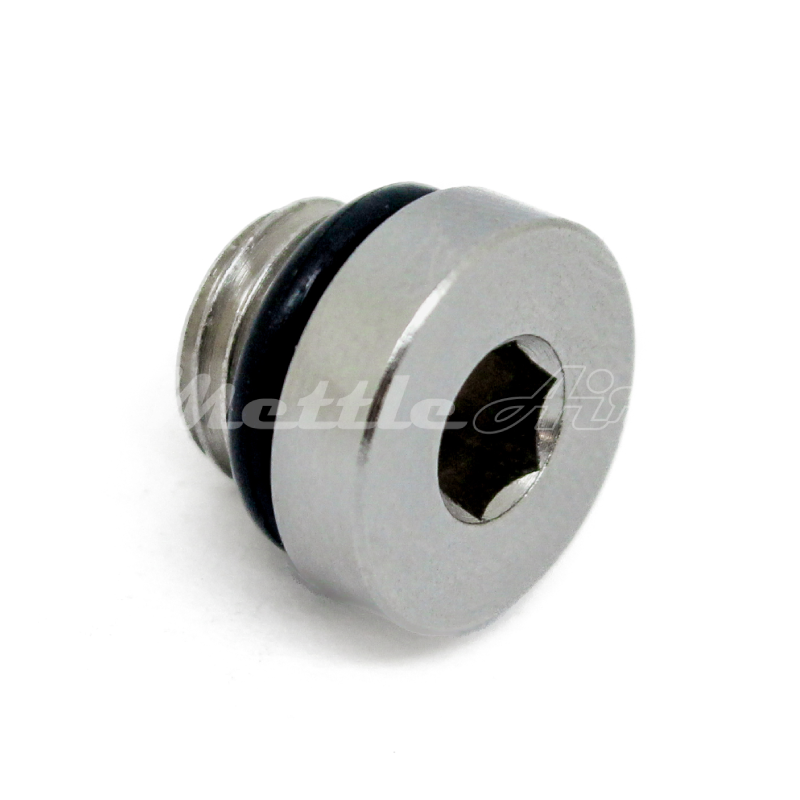 Nickel-Plated Brass Internal Hex Pipe Plug M8 x 1.0 Male