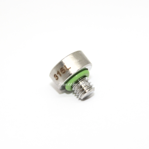 316L Stainless Steel 10-32 UNF Male Countersunk Plug