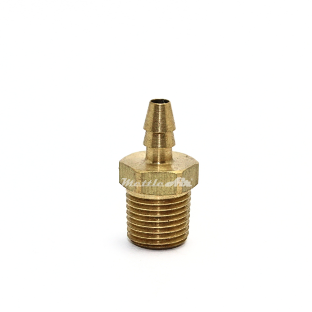 Raccord cannelé mâle droit en laiton de 0,17 po (diamètre intérieur) - Raccord cannelé mâle NPT de 1/8 po (double)