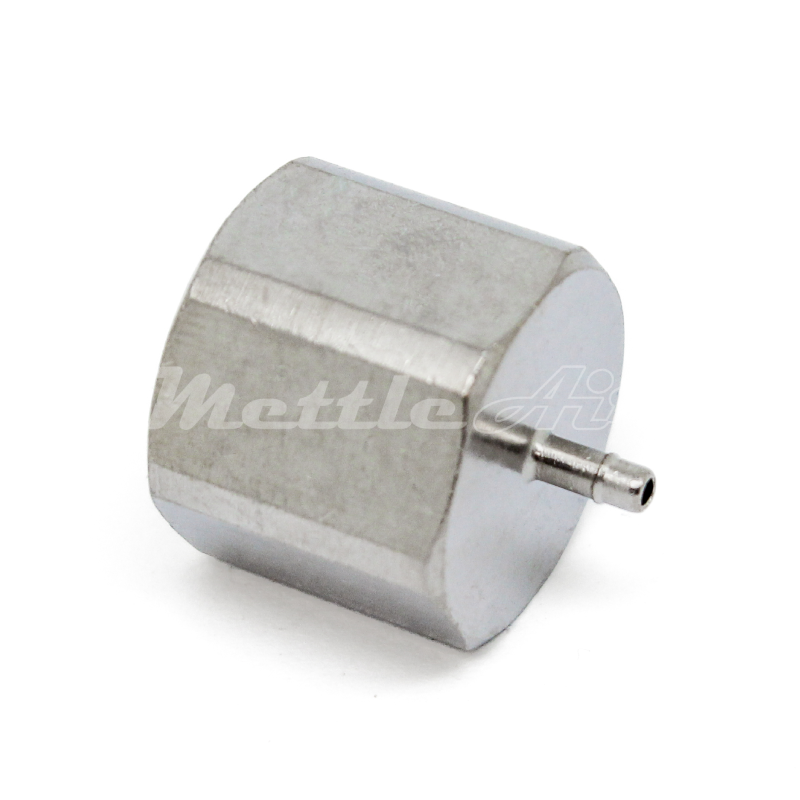 Nickel-Plated Brass Female Straight 1/16" Hose ID Barb - 1/4" NPT Female, Single Barb Design