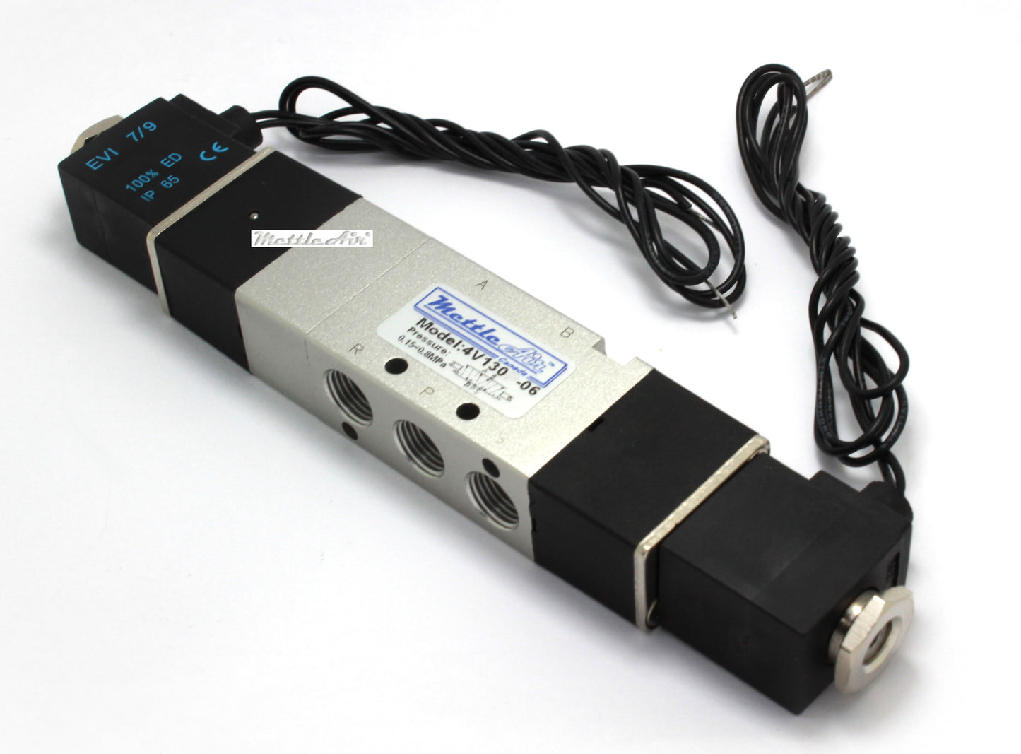 5 Ports 4 Way 3 Position CLOSED Center Valve 1/8" NPT Wire Leads Double Solenoid DC 12V