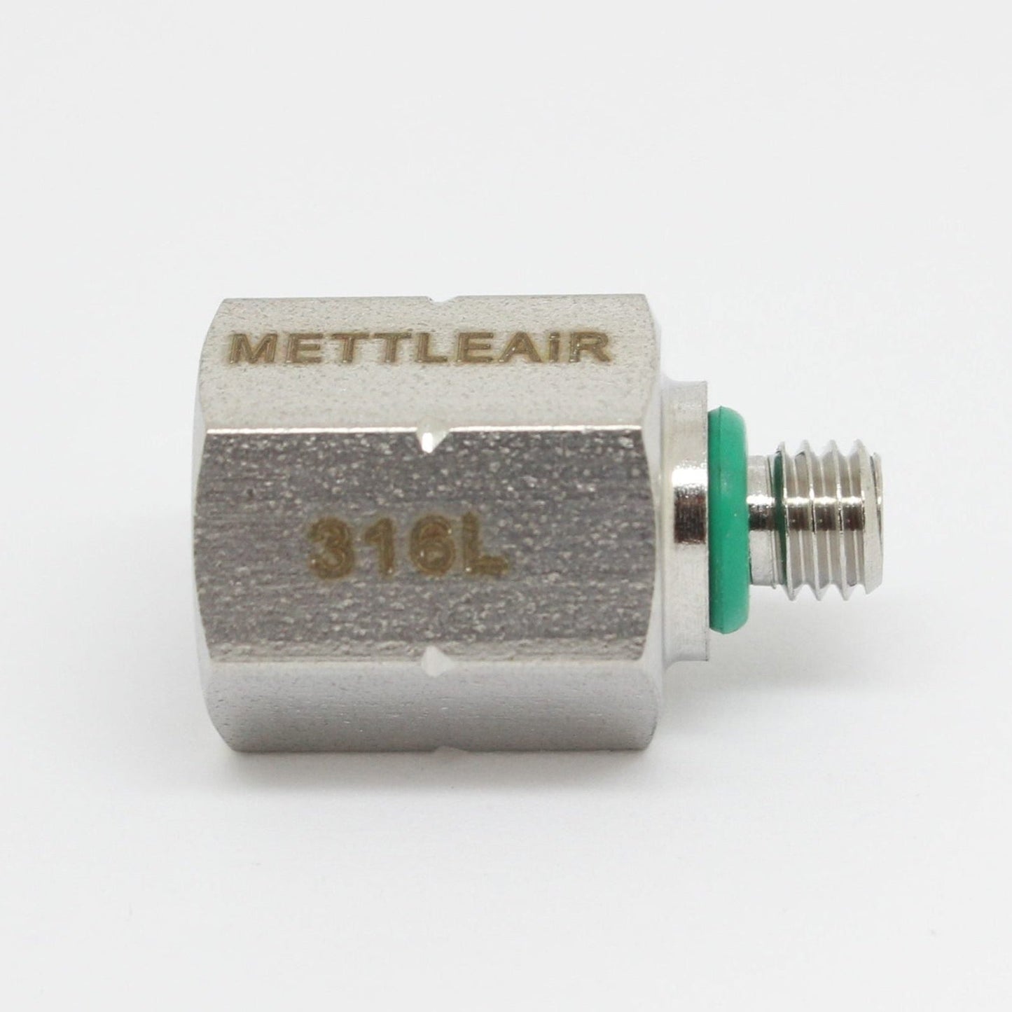 Stainless Steel 316L Pipe Adaptor 1/8" NPT Female - M6 x 1.0 Male REDUCER