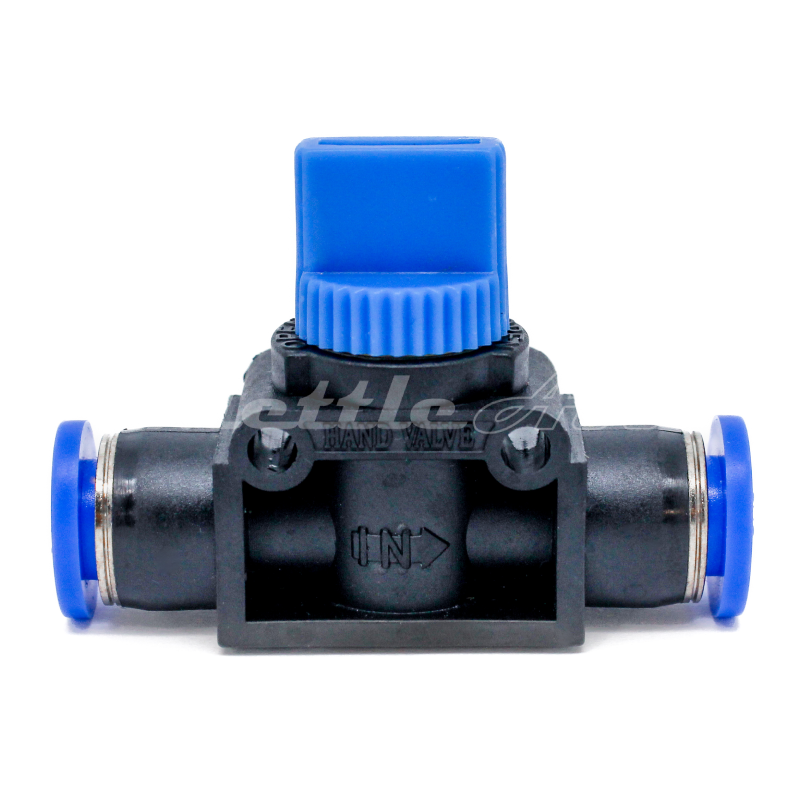 Composite PTC 3 Way Hand Valve Union 8 mm OD - 5/16" OD