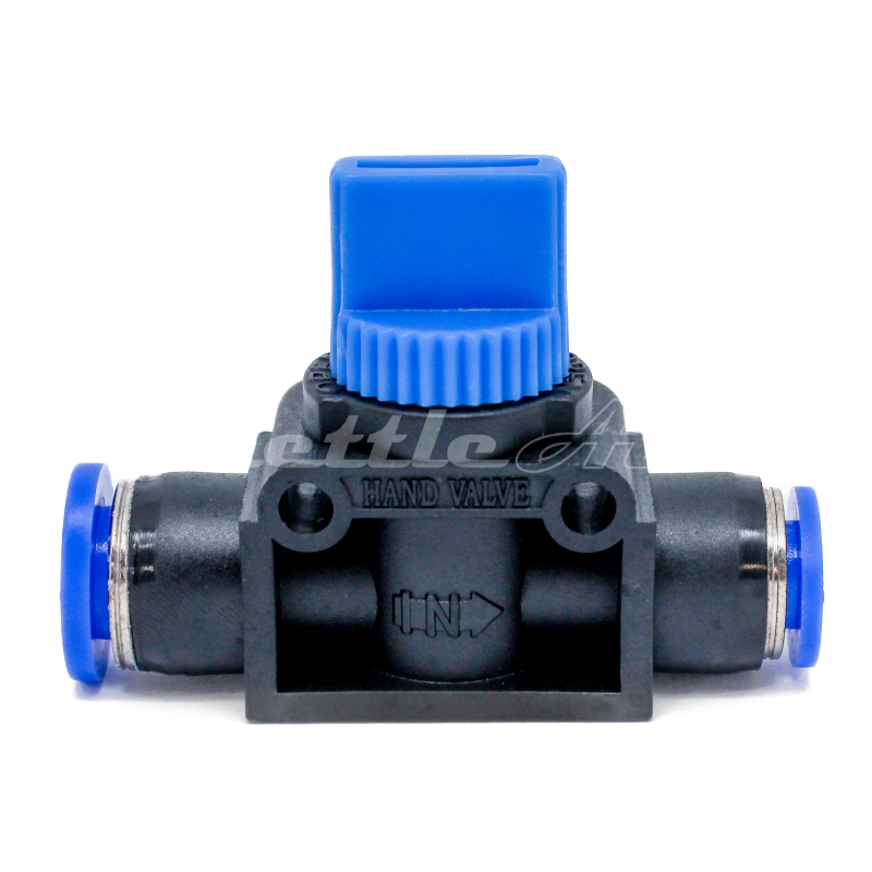 Composite PTC 3 Way Hand Valve Union Reducer 10 mm OD - 5/16" OD