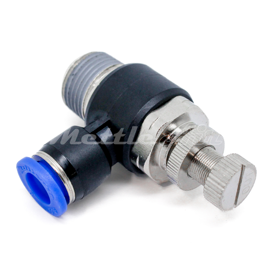Push to Connect Speed Control METER OUT 6 mm OD - M5 x 0.8 Male