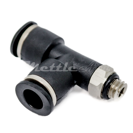 Compact Push to Connect Run Tee 5/32" OD - M6 x 1.0 Male