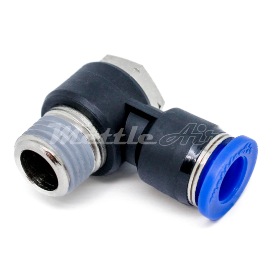 Push to Connect Male Swivel Banjo 1/4" OD - 1/4" NPT Male