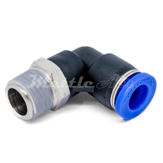 Push to Connect 90 Elbow Fitting 1/4" OD - 1/8" NPT Male