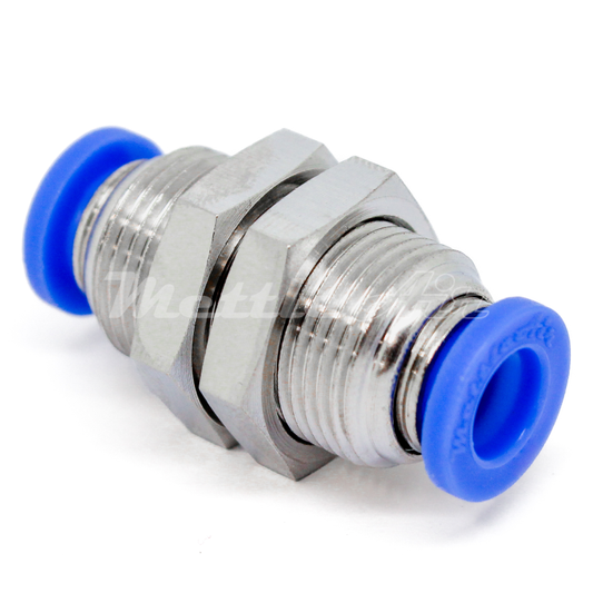 Push to Connect Bulkhead Union 3/8" OD - 3/8" OD