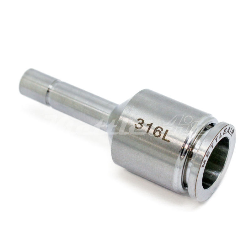 316L Stainless Push to Connect Straight Plug-In Expander 1/4" Stem - 8 mm OD Tube