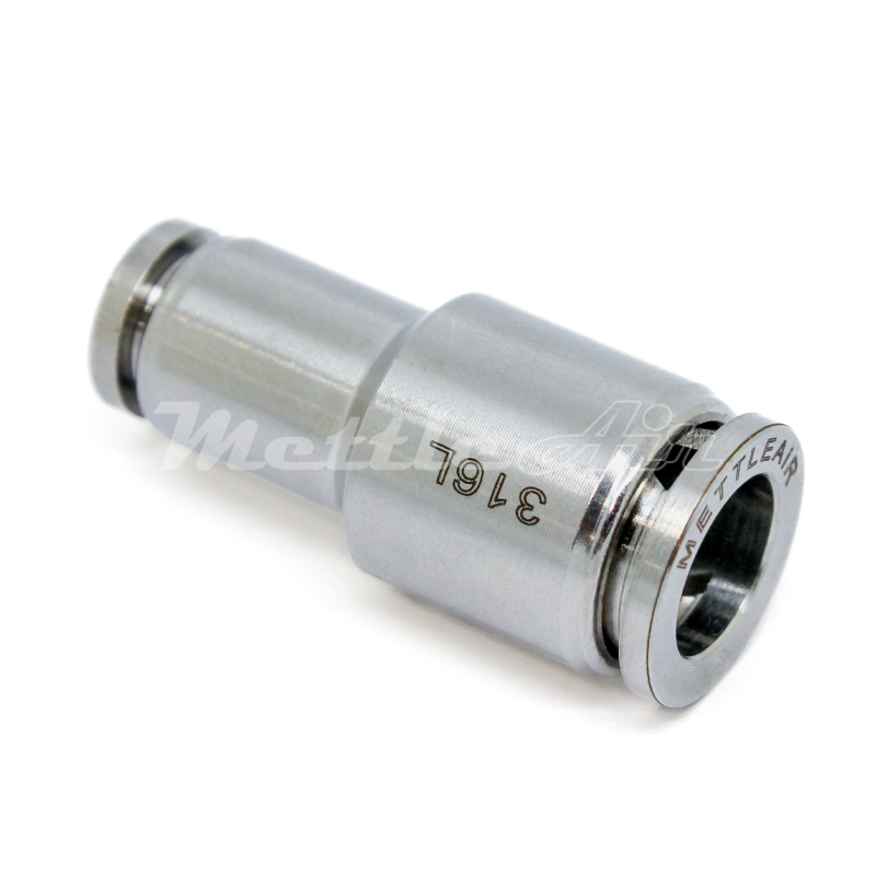 Raccord réducteur à pousser en acier inoxydable 316L, diamètre extérieur 5/16" - 6 mm