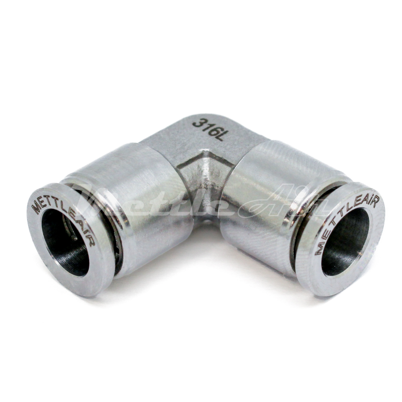 Stainless Steel 316L PTC Union Elbow Fitting 3/8" OD