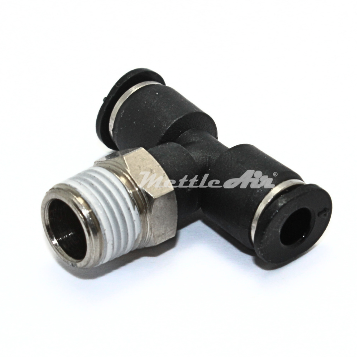 Raccord en T compact à emboîter, diamètre extérieur 4 mm - BSPT mâle 1/8"