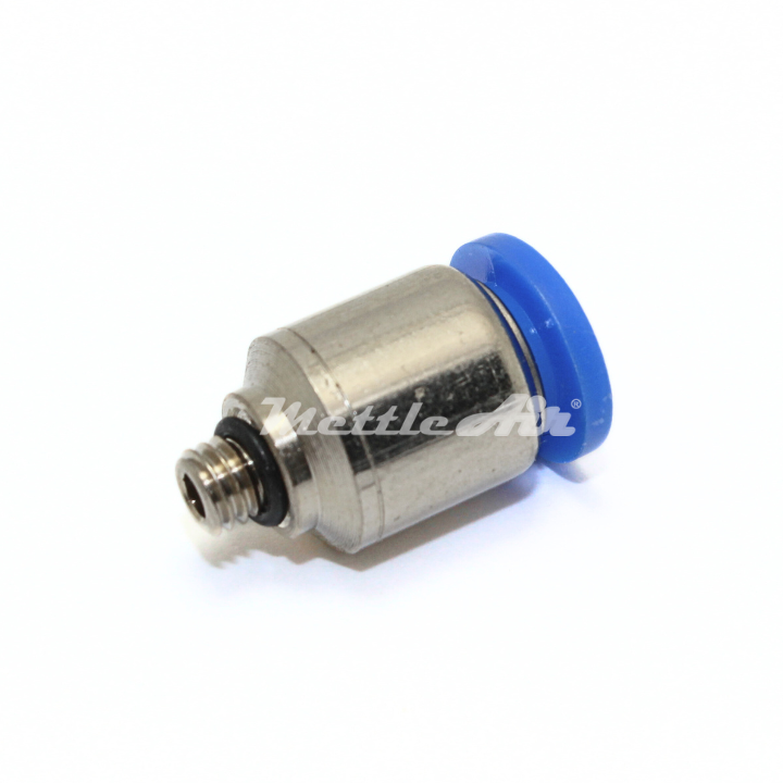 Push to Connect Straight Round Connector 3/16" OD - 10-32 UNF Male