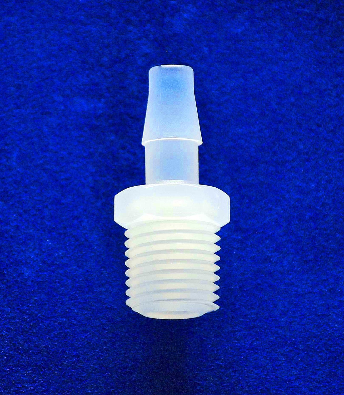 Raccord de tuyau/tube en plastique Kynar, diamètre intérieur 3/16", filetage mâle NPT 1/8"