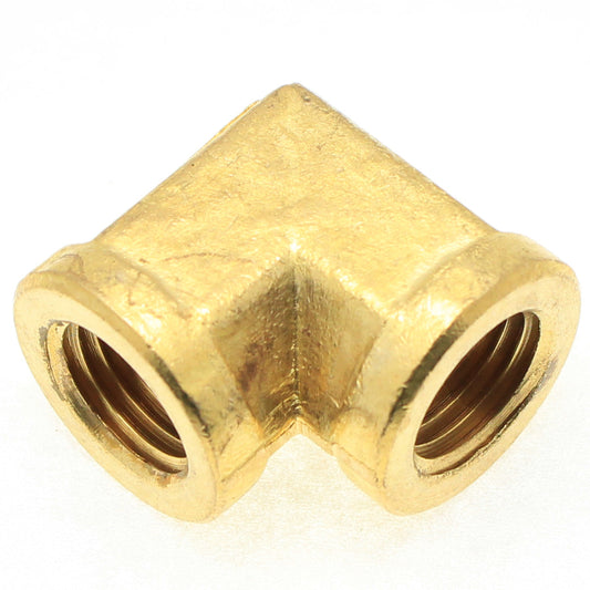 Brass 90° Female Elbow 1/4" NPT Female - 1/8" NPT Female REDUCER