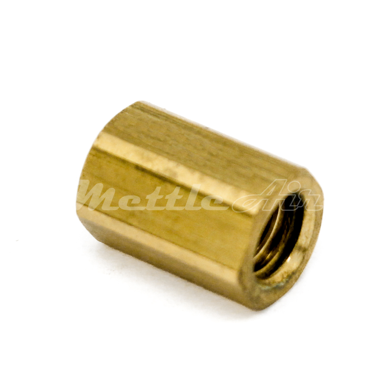 Brass Female Coupling 10-32 UNF Female - 10-32 UNF Female