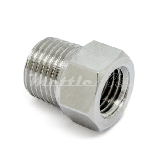 Brass Bushing 1/8" NPT Male - 1/16" NPT Female Nickel Plated