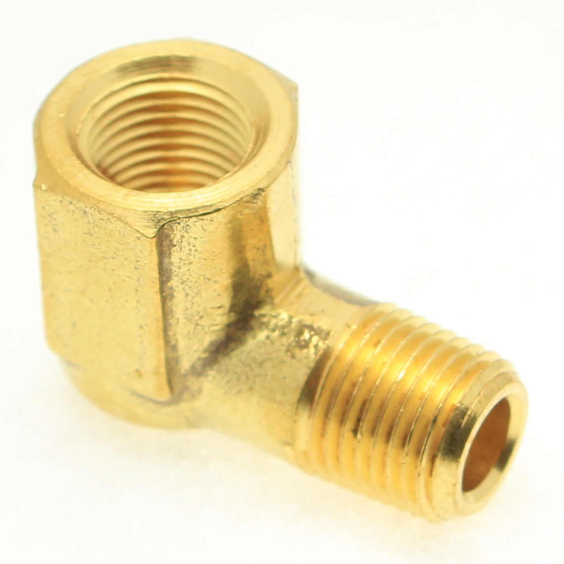 Brass 90° Cast Street Elbow 1/4" NPT Female - 1/4" NPT Male