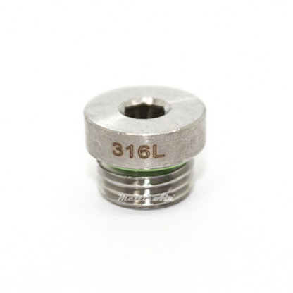 316L Stainless Steel 1/8" BSPP (G) Male Countersink Plug