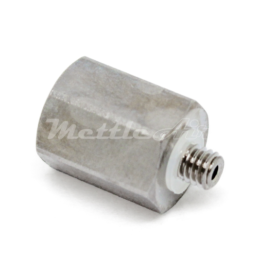 Brass Pipe Adaptor M6 x 1.0 Female - M3 x 0.5 Male Nickel Plated, REDUCER
