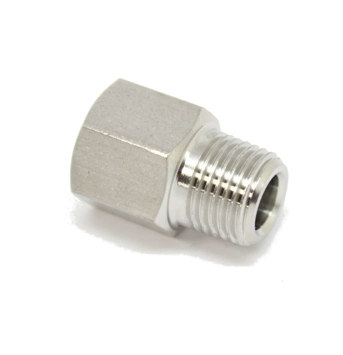 Stainless Steel 316L Pipe Adaptor 1/8" NPT Female - 1/8" NPT Male
