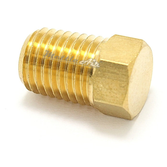 Brass Hex Head Pipe Plug 1/4" NPT Male - Hollow