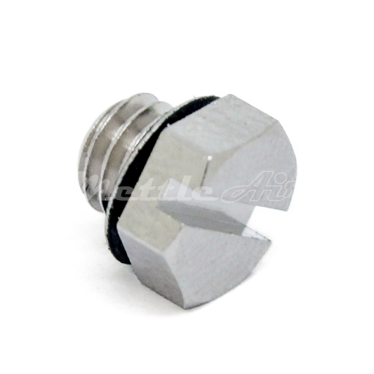 Brass Hex Head Pipe Plug M5 x 0.8 Male - Nickel Plated