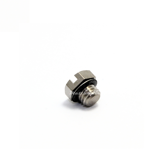 Brass Hex Head Pipe Plug M5 x 0.8 Male - Nickel Plated