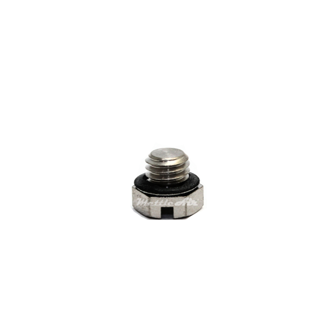 Brass Hex Head Pipe Plug M5 x 0.8 Male - Nickel Plated