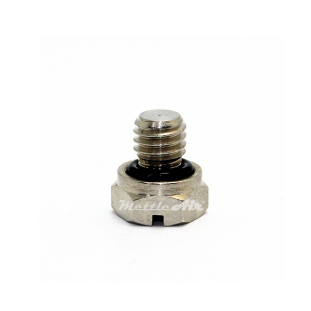 Brass Hex Head Pipe Plug M6 x 1.0 Male -  Nickel Plated