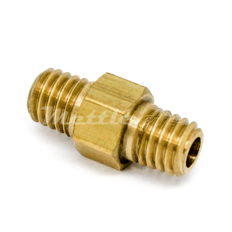 Brass Hex Pipe Nipple 10-32 UNF Male - 10-32 UNF Male