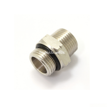 British Parallel Thread to North American Thread Brass Hex Pipe Nipple 1/2" NPT Male - 1/2" BSPP (G) Male