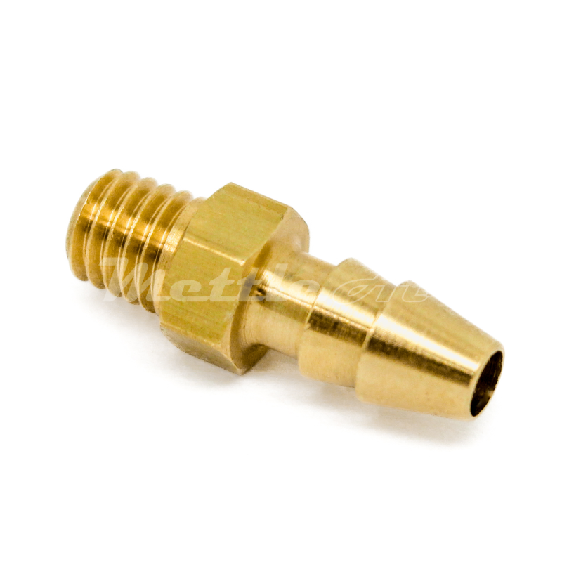 Brass Straight Male 0.17" Hose ID Barb - 10-32 UNF Male Double Barb Design