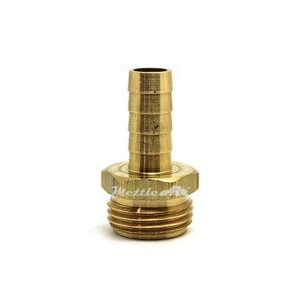 Brass Straight Male 1/2" Hose ID Barb - 3/4" GHT Male