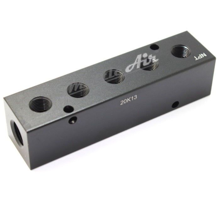 Manifold 90° WIDE 2 x 1/4" NPT In - 10 x 1/4" NPT Out (On Two Sides)