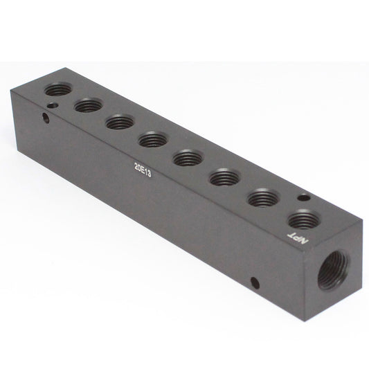Manifold 2 x 1/2" BSPP (G) IN - 8 x 3/8" BSPP (G) Out