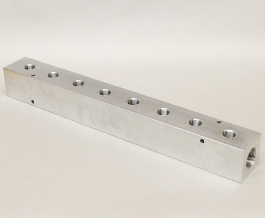 Manifold 2 x 1" NPT IN - 8 x 1/2" NPT Out (2.25"Center to Centre)