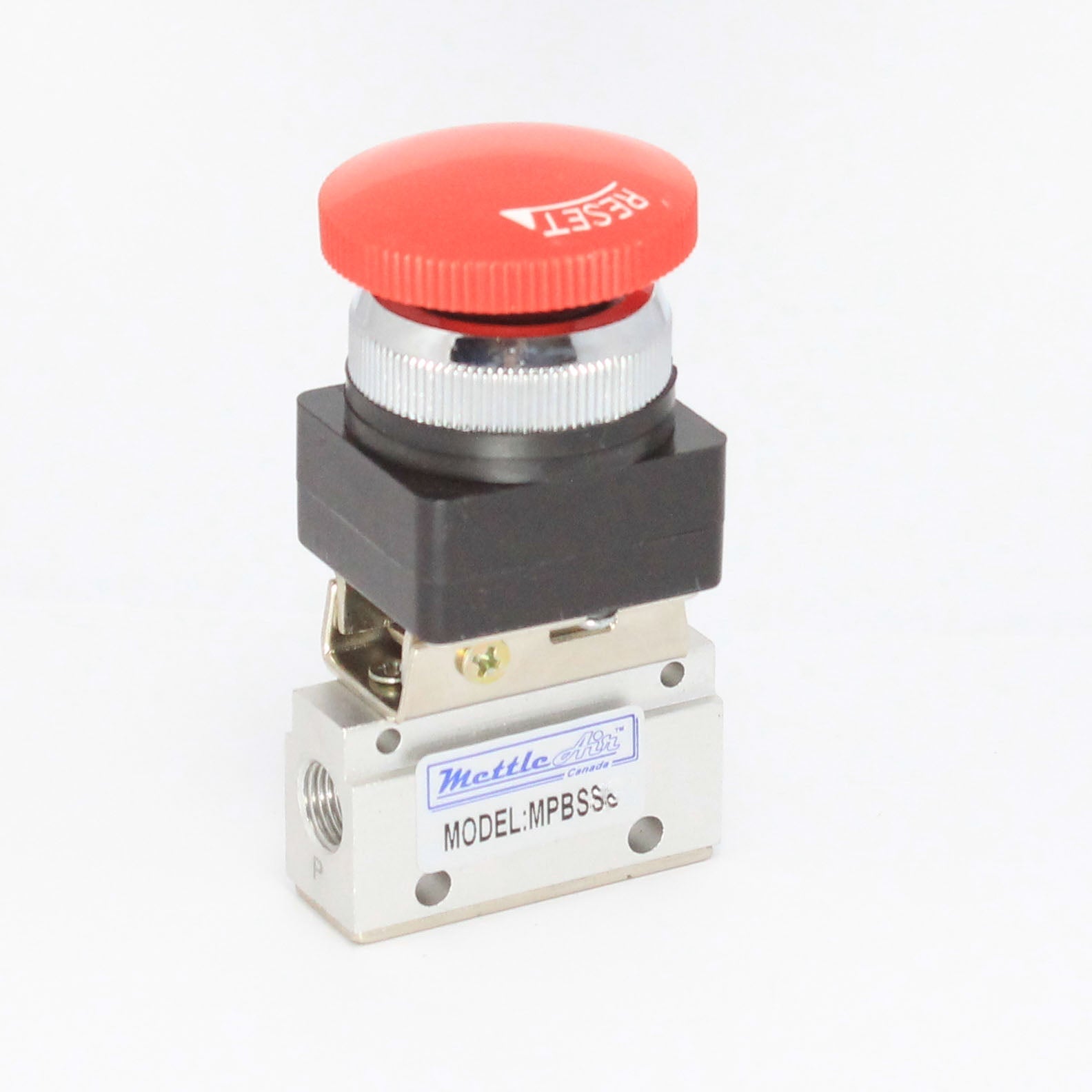 3 Way 2 Position Red Mushroom Button MINI Valve 1/8