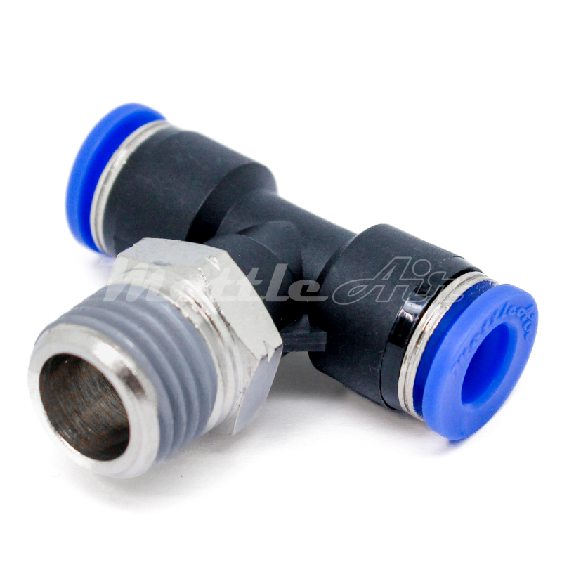 Push to Connect Branch Tee 12 mm OD - 1/2" NPT Male