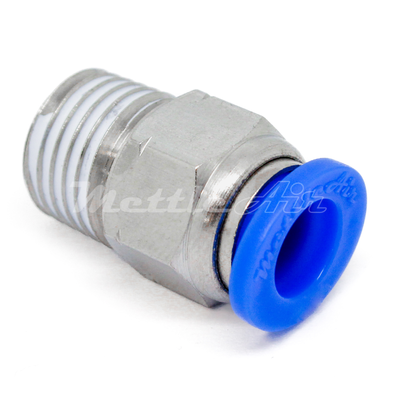 Composite PTC Straight Fitting 10 mm OD - 1/4" NPT Male