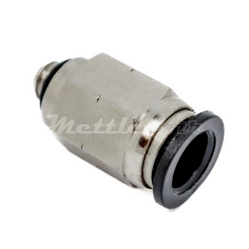 Composite Compact PTC Straight Fitting 1/4" OD - 10-32 UNF Male