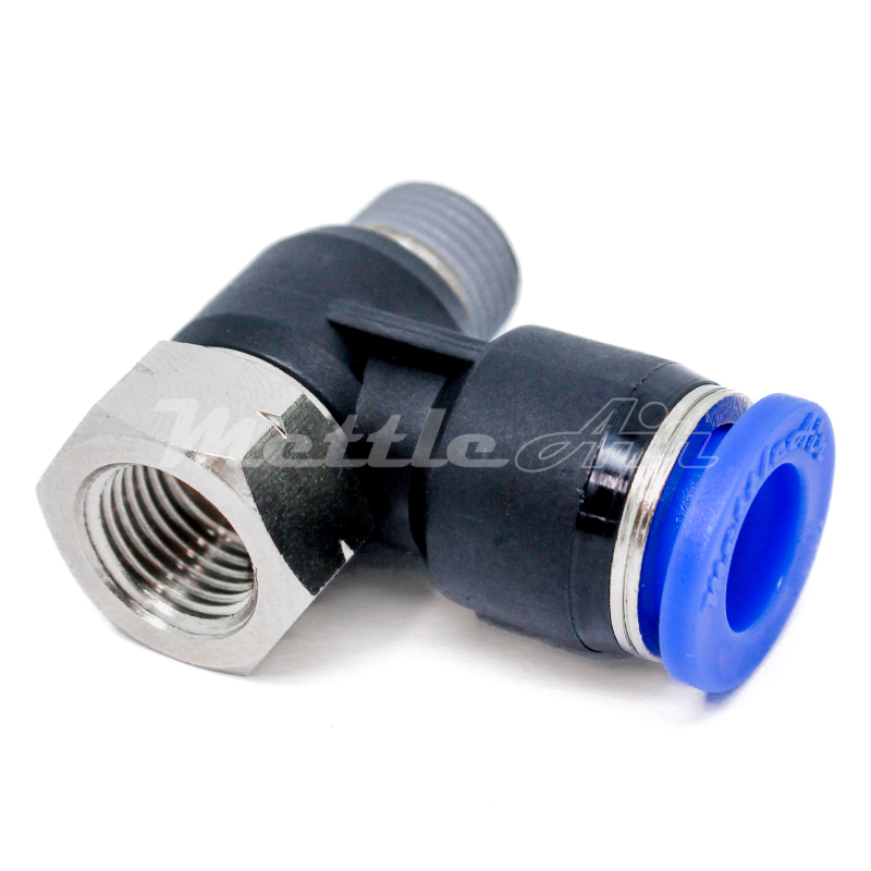 Composite PTC Universal Elbow 8 mm OD - 3/8" NPT Female / 3/8" NPT Male