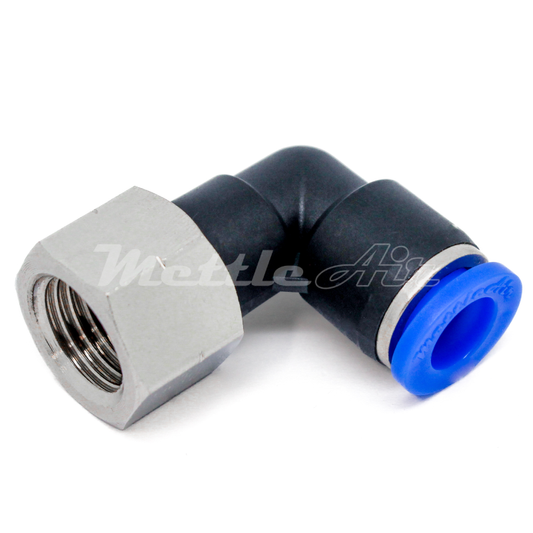 Push to Connect 90° Elbow Female 8 mm OD - 3/8" BSPP (G) Female