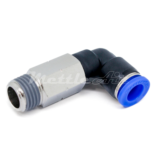Push to Connect 90 Elbow Long Fitting 6 mm OD - M6 x 1.0 Male