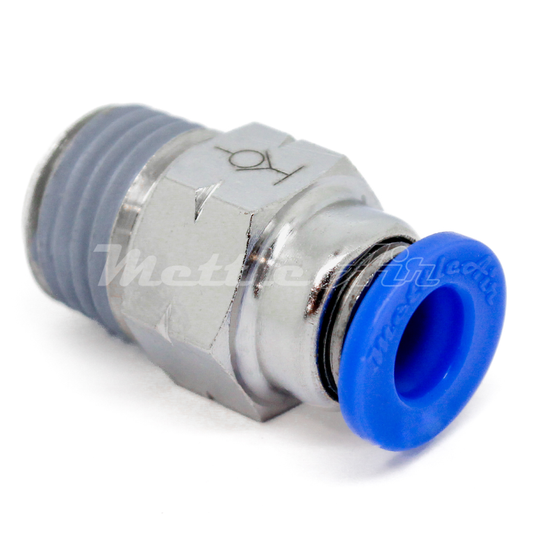 Push to Connect Stop Male Connector 1/4" OD - 1/4" NPT