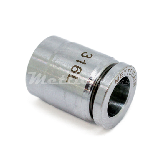 Stainless Steel 316L PTC Push Cap 1/8" OD