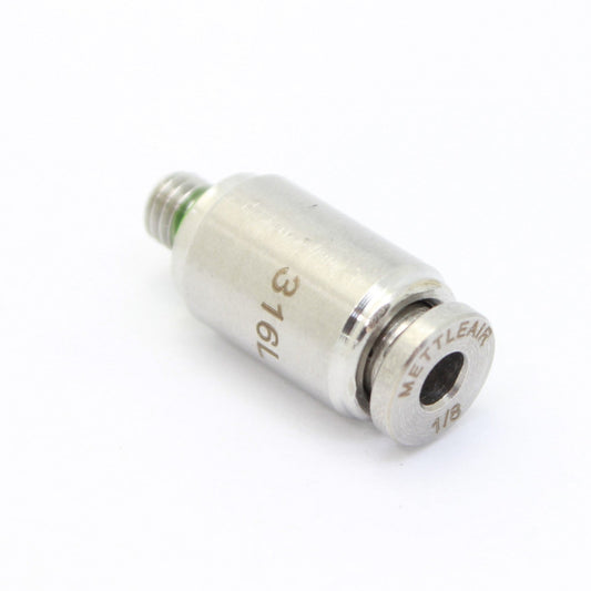 Stainless Steel 316L PTC Male Straight Round 6 mm OD - M5 x 0.8 Thread